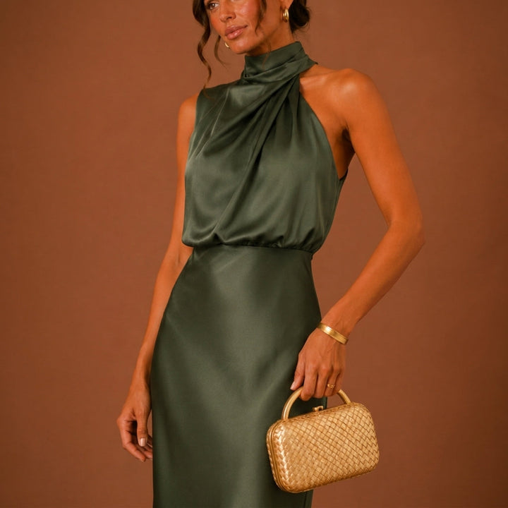 Women's Soraya Satin Maxi Dress product image | Invictora.com