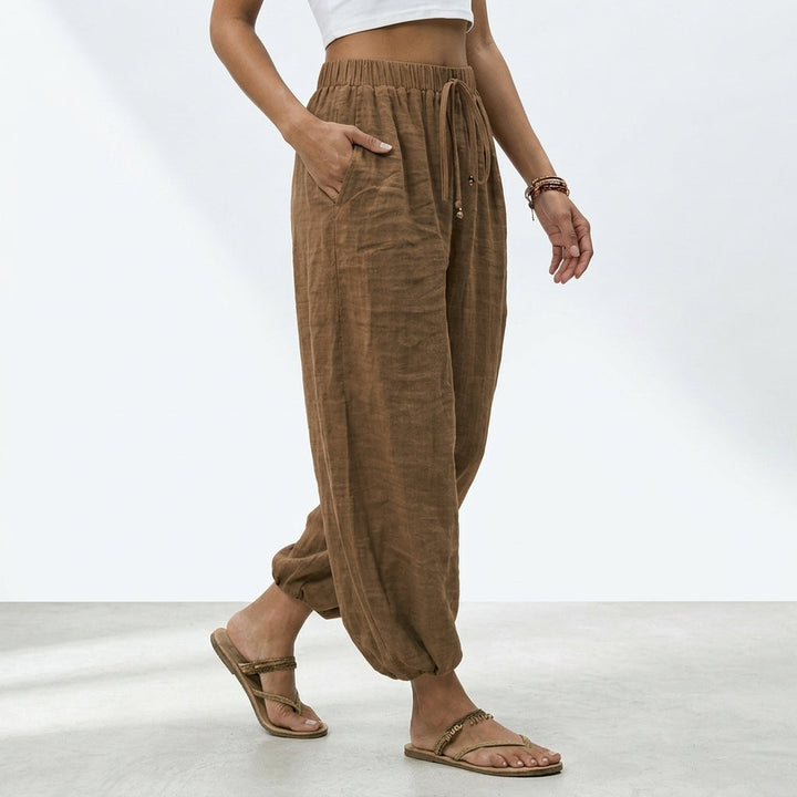 Women's Elara Linen Pants | Invictora.com