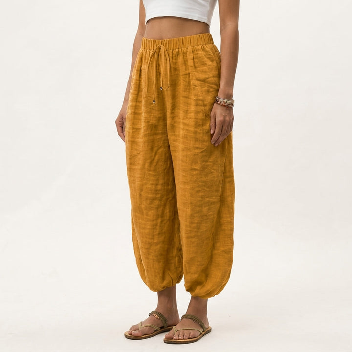 Women's Elara Linen Pants | Invictora.com