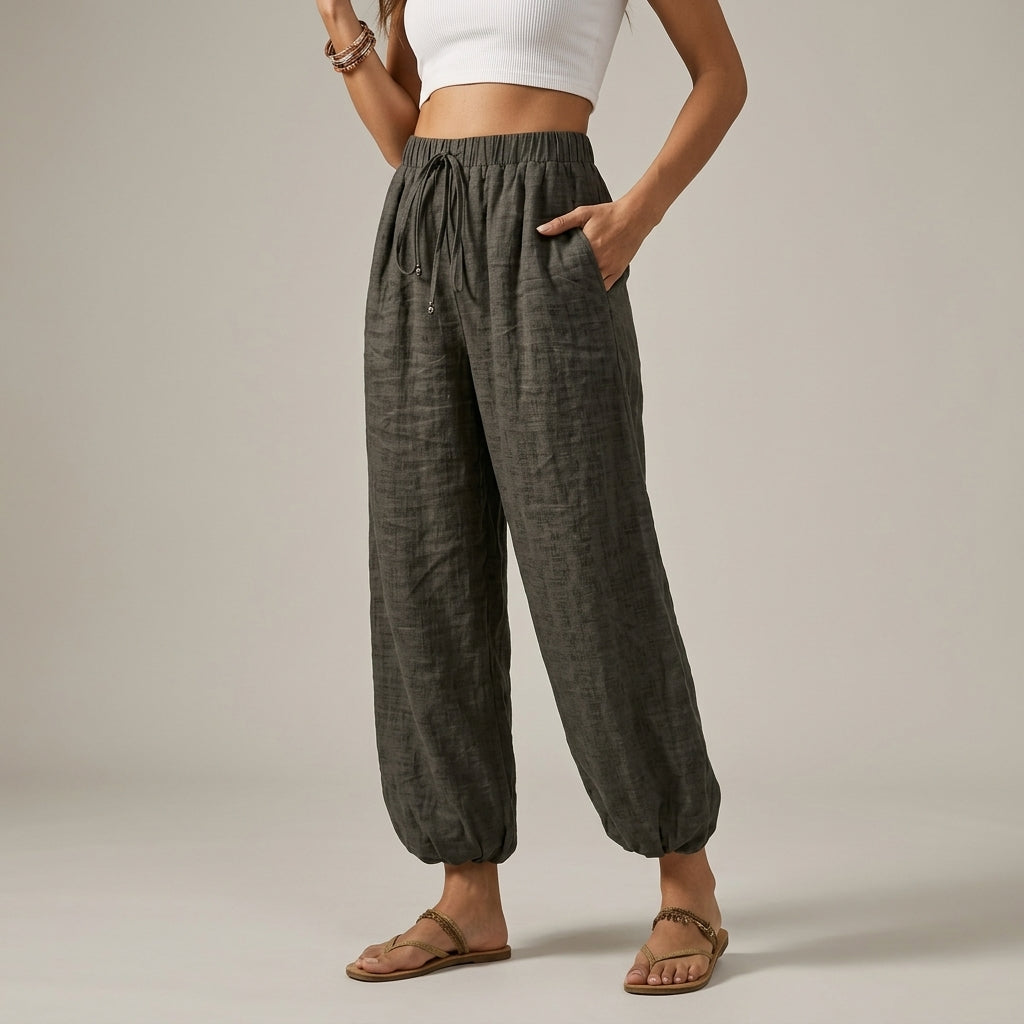 Women's Elara Linen Pants | Invictora.com
