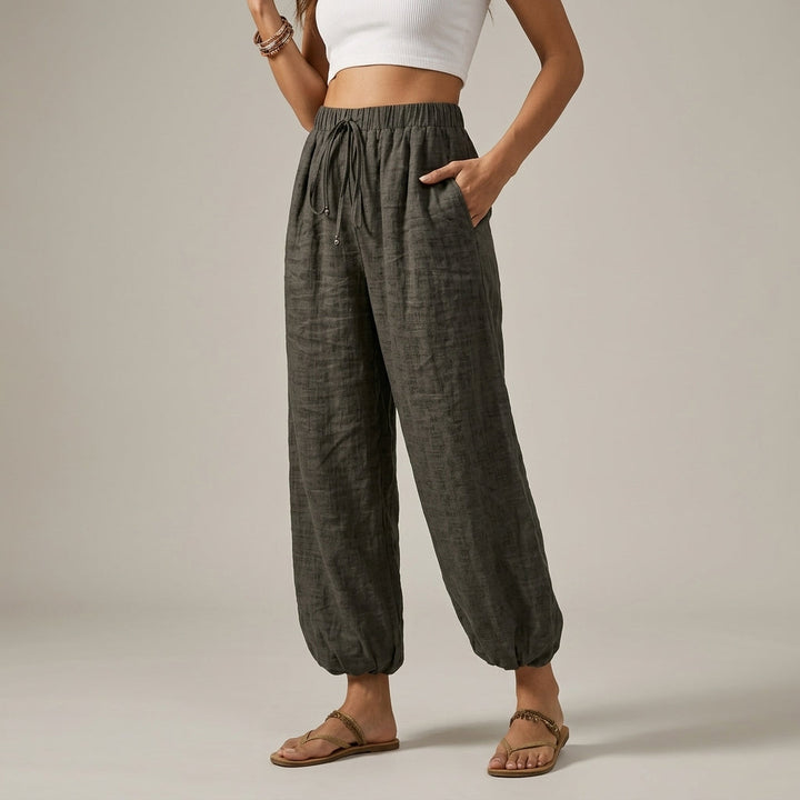 Women's Elara Linen Pants | Invictora.com