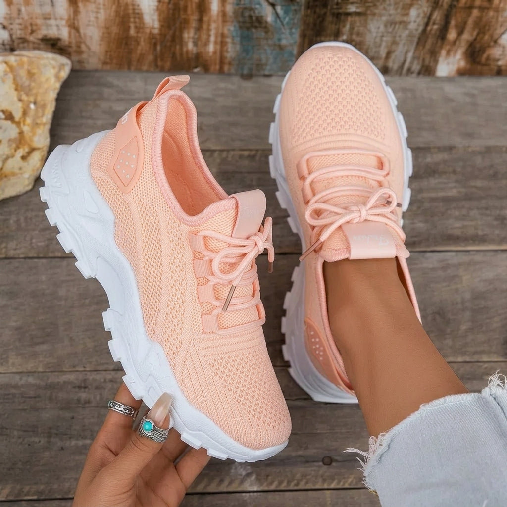 Women's Maica Arch Support Sneakers in Khaki | Invictora.com