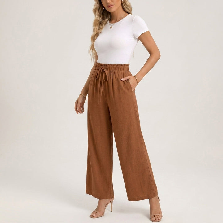Women's Solana Linen Pants in Cream | Invictora.com