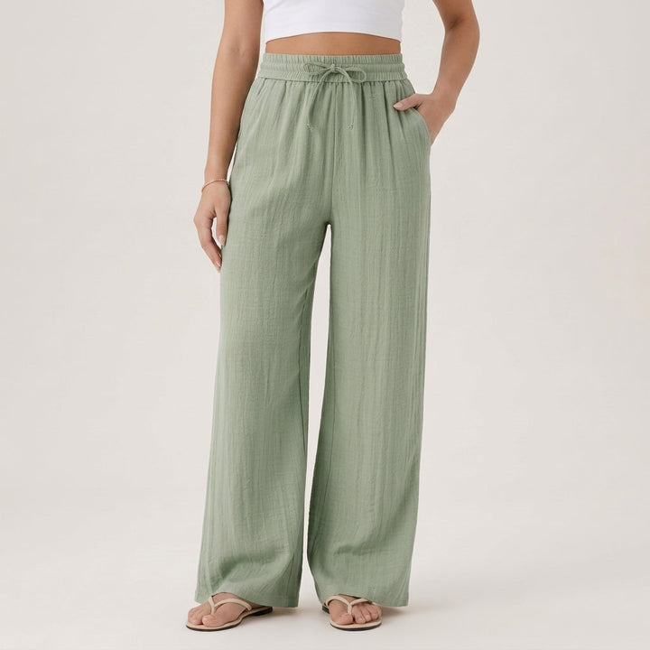 Women's Marisol Linen Wide-Leg Pants | Invictora.com