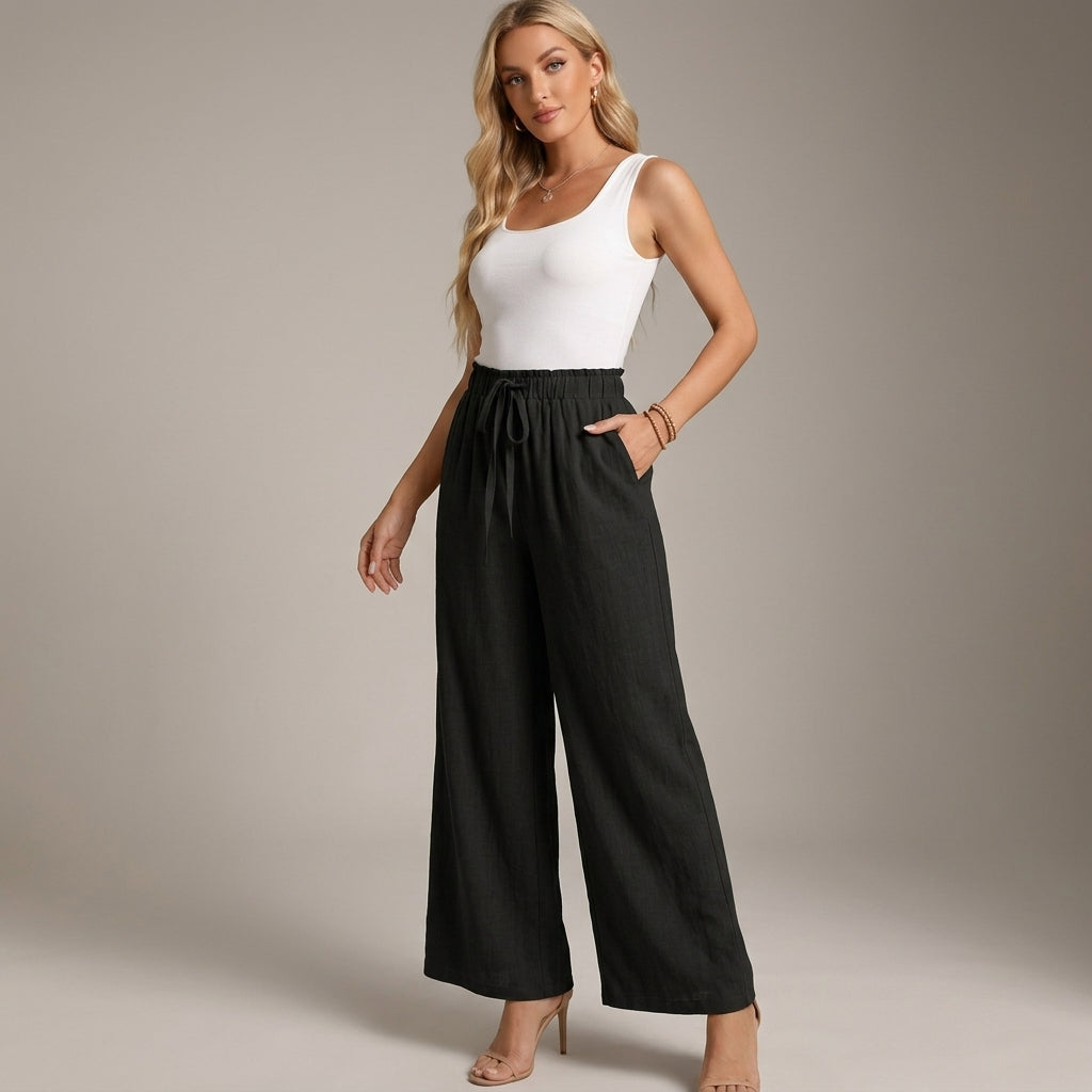 Women's Solana Linen Pants product image | Invictora.com