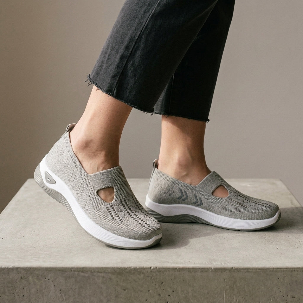 Women's Vienna Orthopedic Knit Sneakers in Army Green | Invictora.com