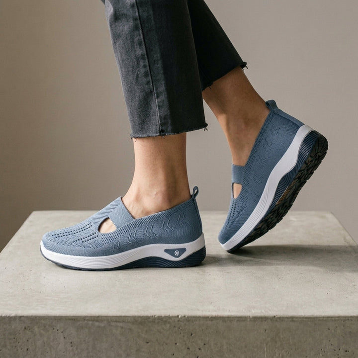 Women's Vienna Orthopedic Knit Sneakers in Army Green | Invictora.com