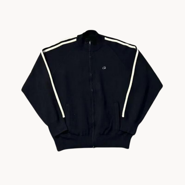 Two-Way Zip Knit Cardigan