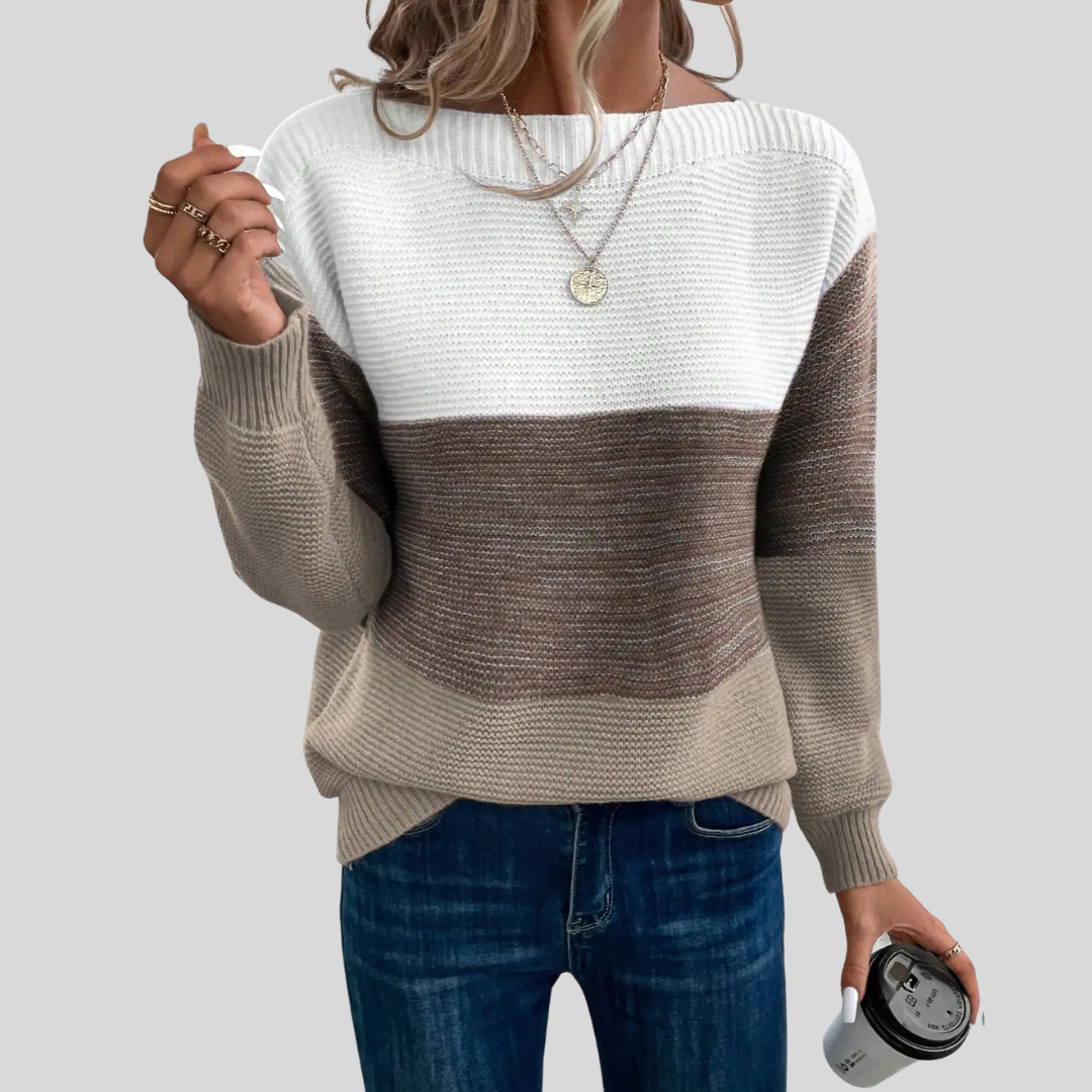 Women's Aria Ombre Knit Sweater in Brown | Invictora.com