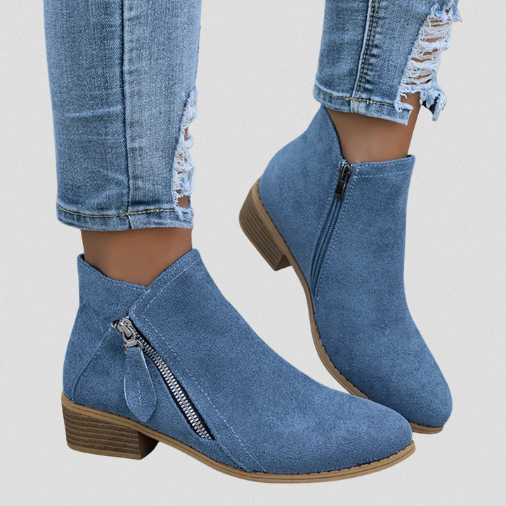 Women's Zip Ankle Boots - All-Day Comfort Fit product image | Invictora.com