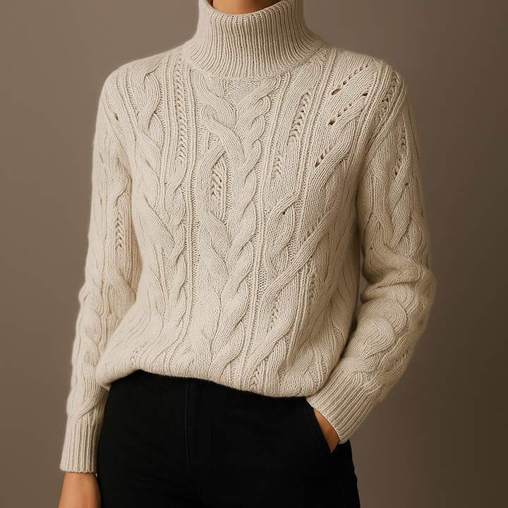 Women's Selora Knit Turtleneck Sweater | Invictora.com