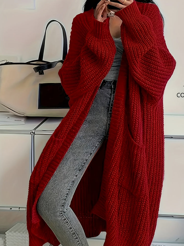 Women's Relaxed V-Neck Button-Up Cardigan