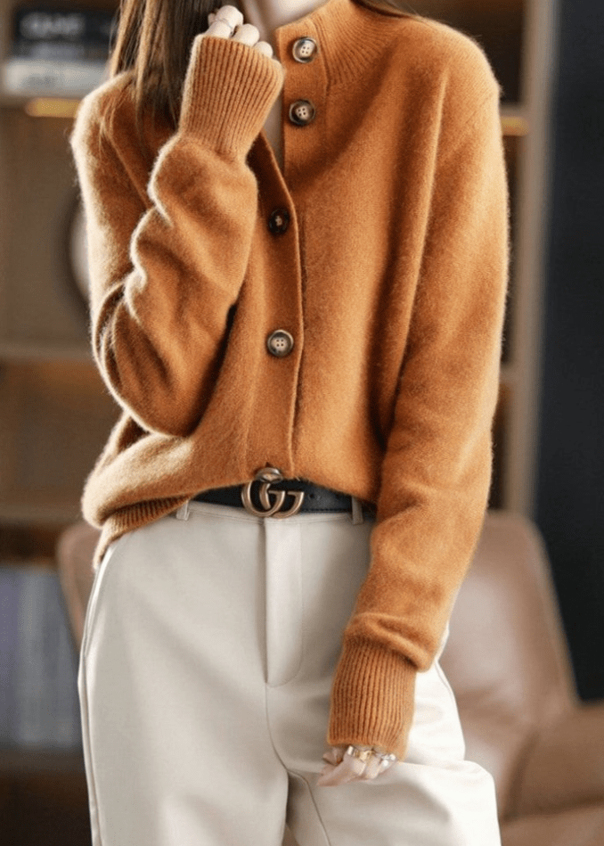 Women's Decorative-Button Cardigan