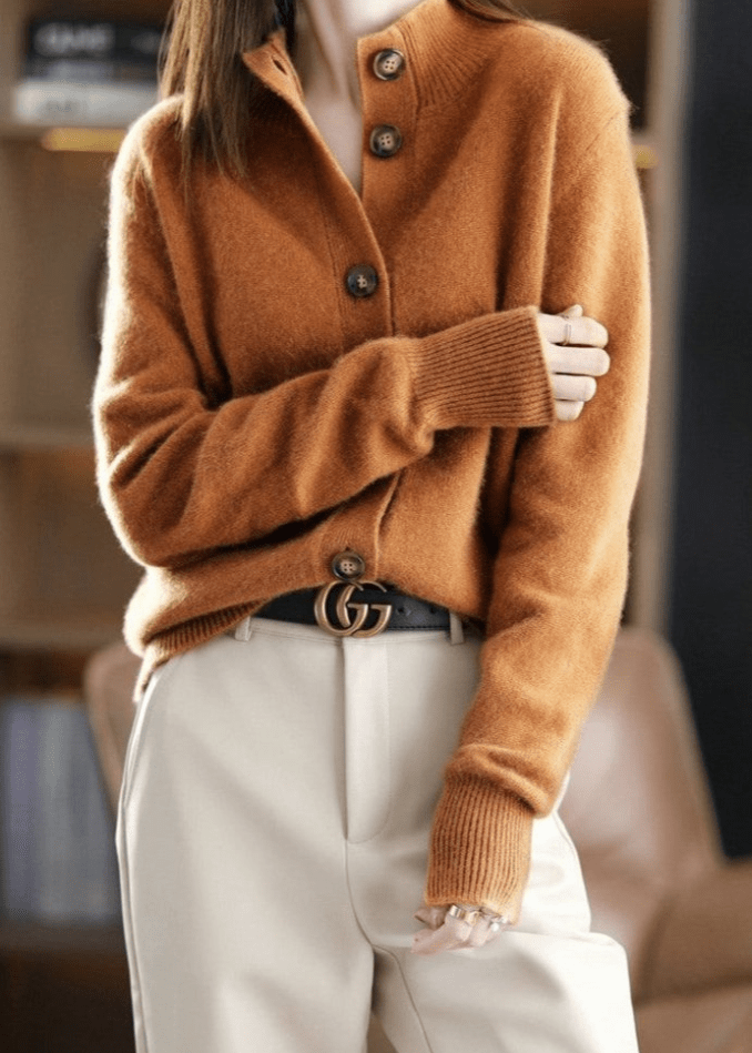 Women's Decorative-Button Cardigan