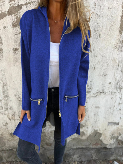 Women's Cardigan – Longline Hooded Zip