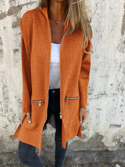 Women's Cardigan – Longline Hooded Zip