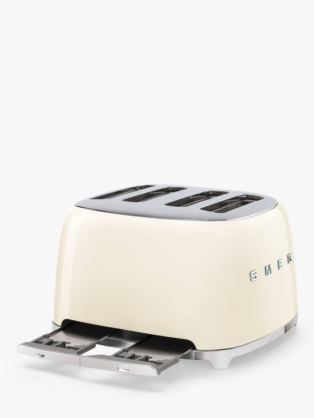 Smeg TSF03 4-Slice Toaster, Cream