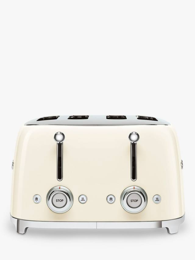 Smeg TSF03 4-Slice Toaster, Cream