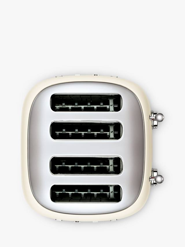 Smeg TSF03 4-Slice Toaster, Cream