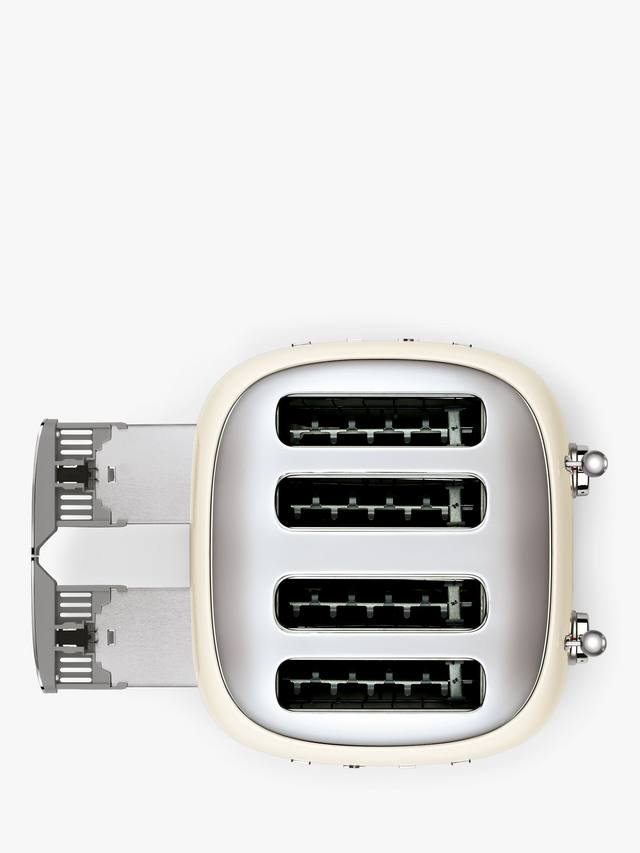 Smeg TSF03 4-Slice Toaster, Cream