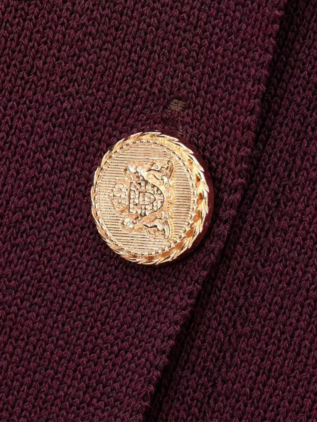 Women's Cardigan – Structured Knit Gold Buttons