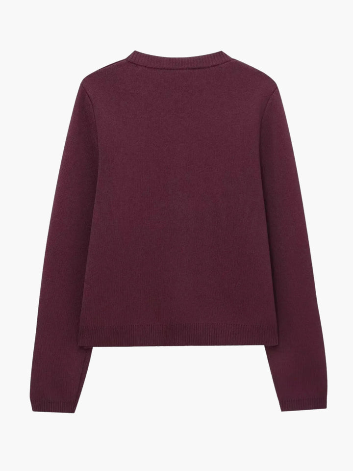 Women's Cardigan – Structured Knit Gold Buttons