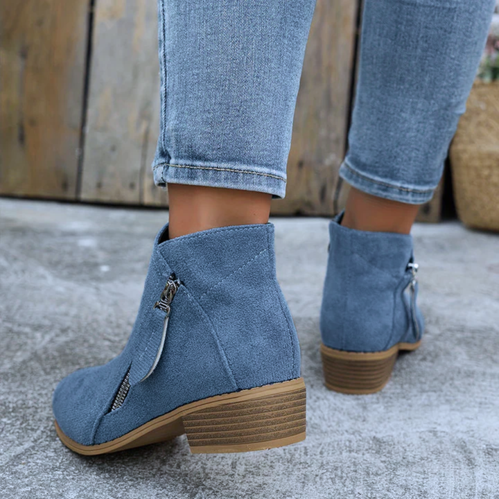 Women's Zip Ankle Boots - All-Day Comfort Fit product image | Invictora.com