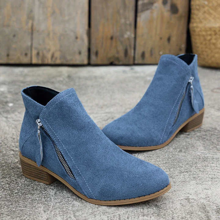 Women's Zip Ankle Boots - All-Day Comfort Fit product image | Invictora.com