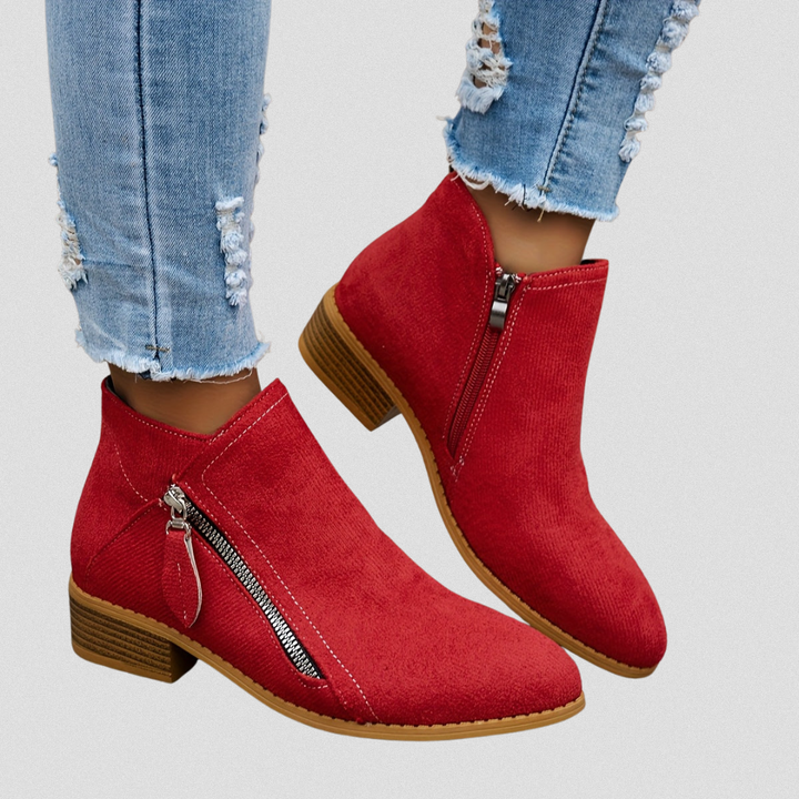 Women's Zip Ankle Boots - All-Day Comfort Fit product image | Invictora.com
