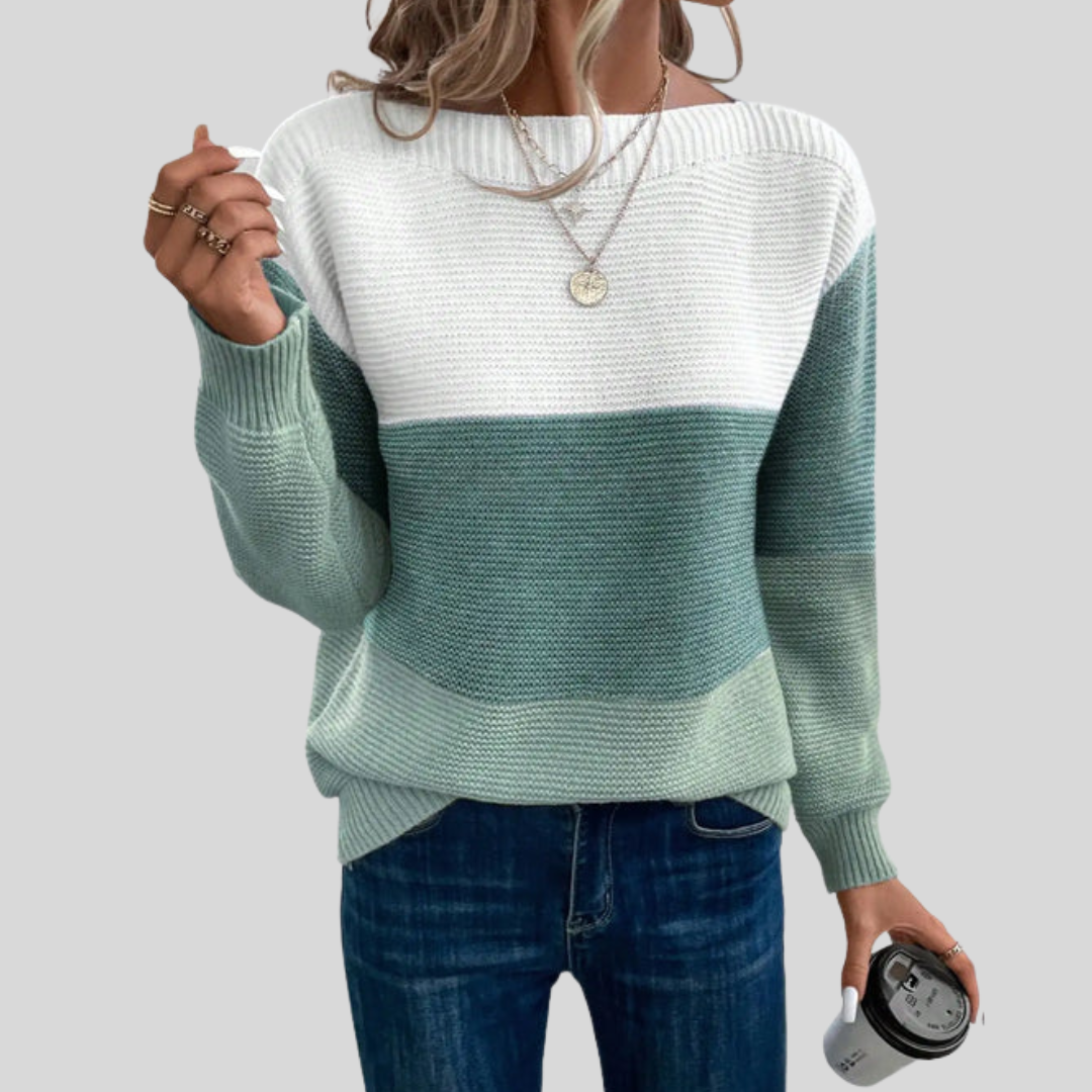 Women's Aria Ombre Knit Sweater in Brown | Invictora.com