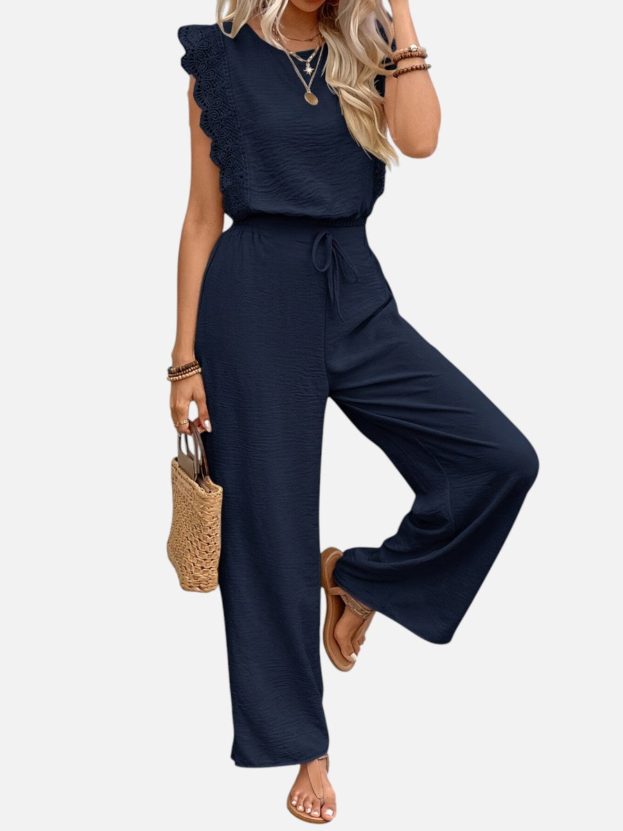 Women's Two Piece Outfit Set – Relaxed Top & Wide Leg Trousers | Invictora.com