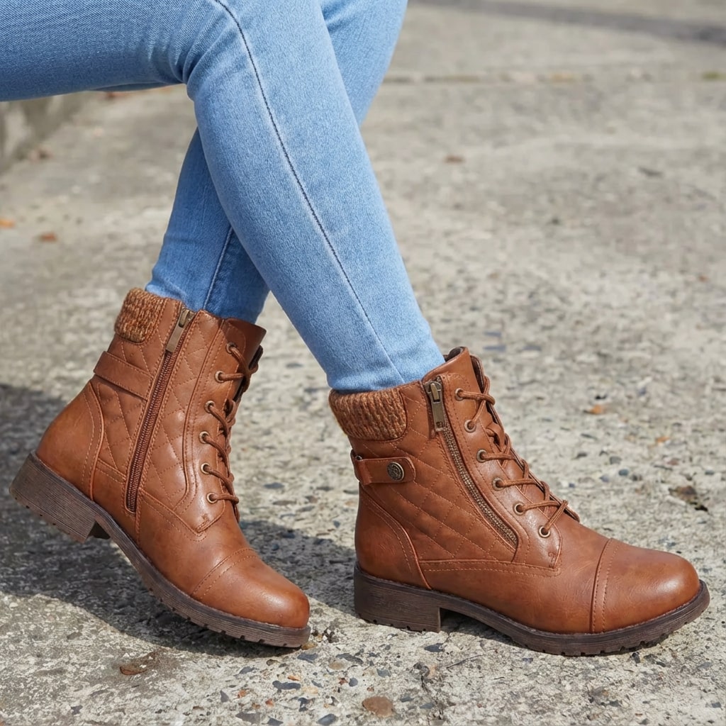 Ancona Women's Leather Ankle Boots product image | Invictora.com
