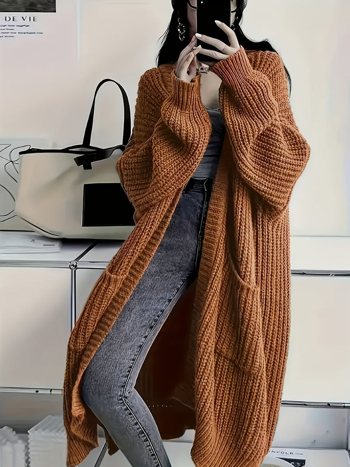 Women's Relaxed V-Neck Button-Up Cardigan