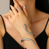 Women's Virella Sculpted Serpent Set in Silver | Invictora.com
