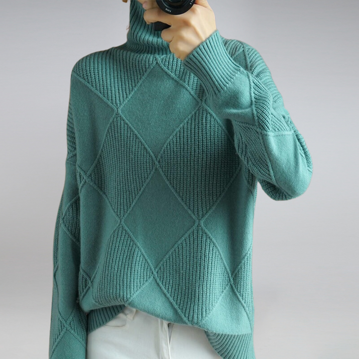 Women's Jumper – Diamond Knit Turtleneck