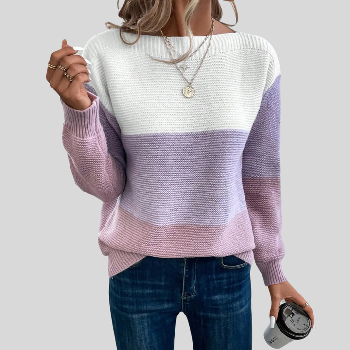 Women's Aria Ombre Knit Sweater in Brown | Invictora.com