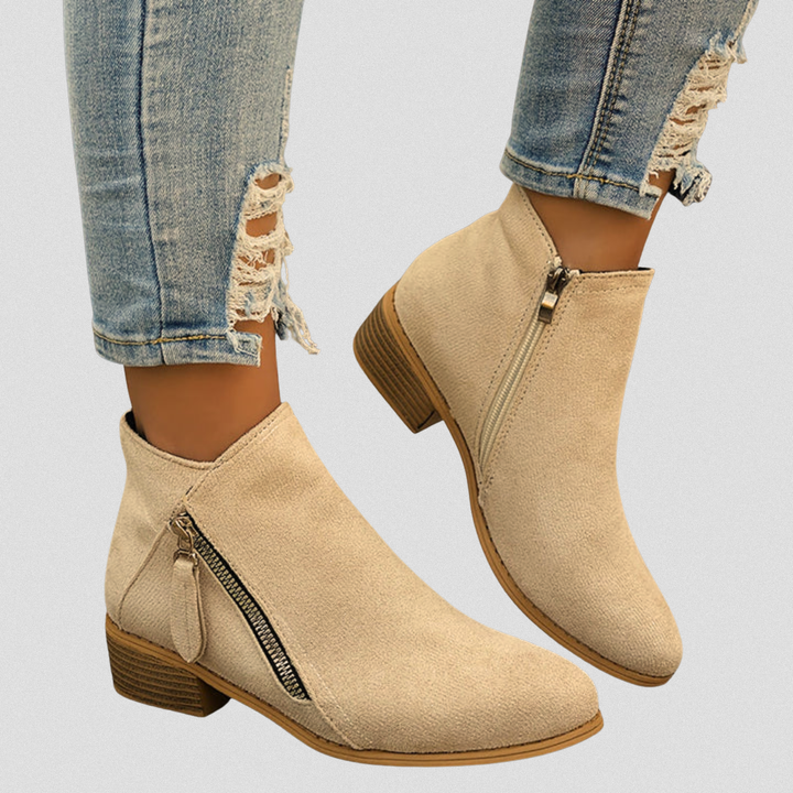 Women's Zip Ankle Boots - All-Day Comfort Fit product image | Invictora.com