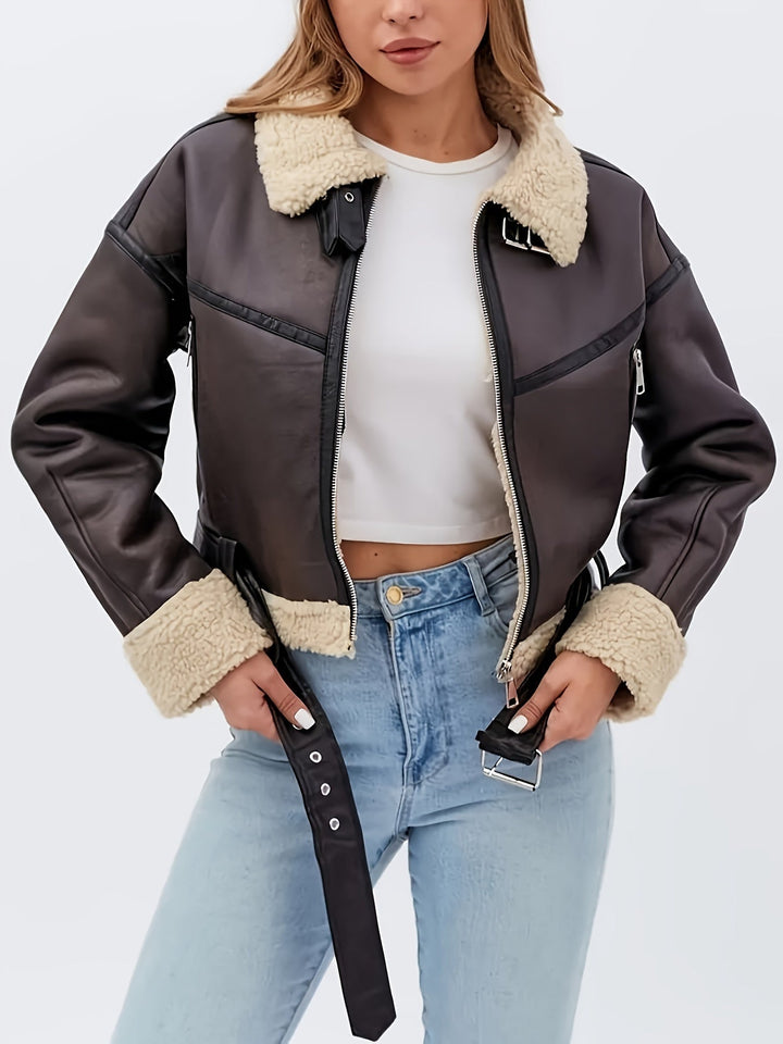 Women's Jacket – Belted Aviator