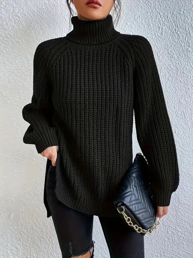 Women's Houstona Turtleneck in Khaki | Invictora.com