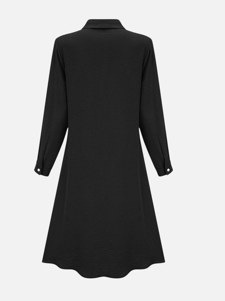 Women's Button Front Midi Shirt Dress - Relaxed Flattering Fit product image | Invictora.com