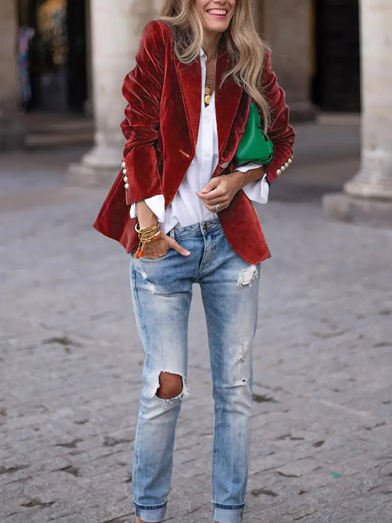 Women's Blazer – Fitted Single-Breasted Tailored