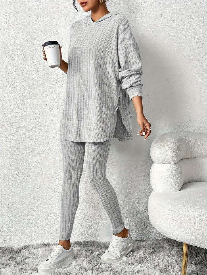 Women's Two-Piece Set – Hooded Two Piece Lounge Set