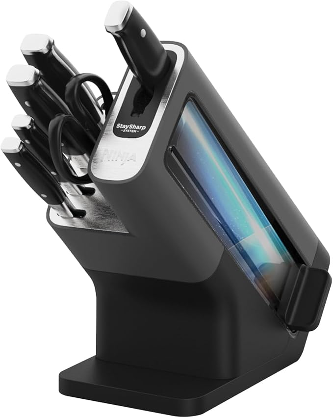 Ninja Foodi StaySharp Knife Block with Integrated Sharpener