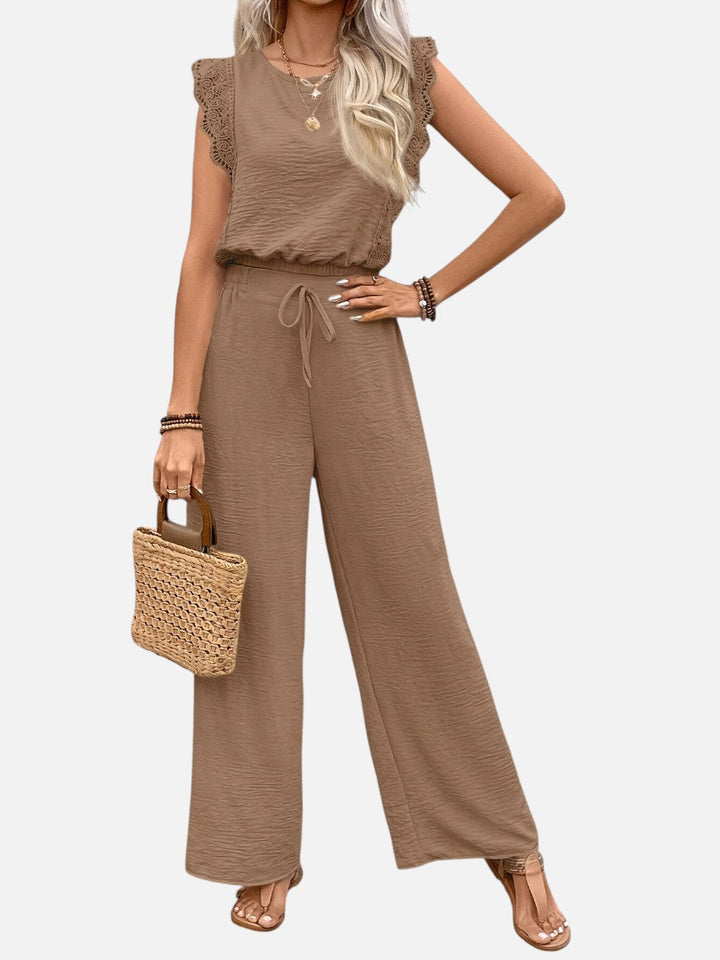 Women's Two Piece Outfit Set – Relaxed Top & Wide Leg Trousers | Invictora.com