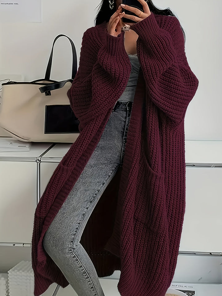 Women's Relaxed V-Neck Button-Up Cardigan