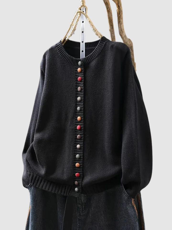 Women's Lena – Knitted Cardigan in Beige | Invictora.com