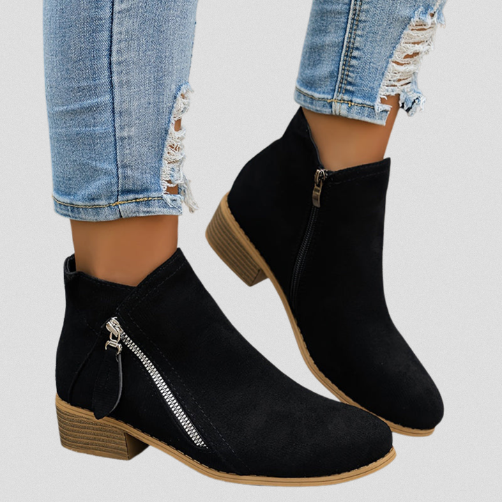 Women's Zip Ankle Boots - All-Day Comfort Fit product image | Invictora.com