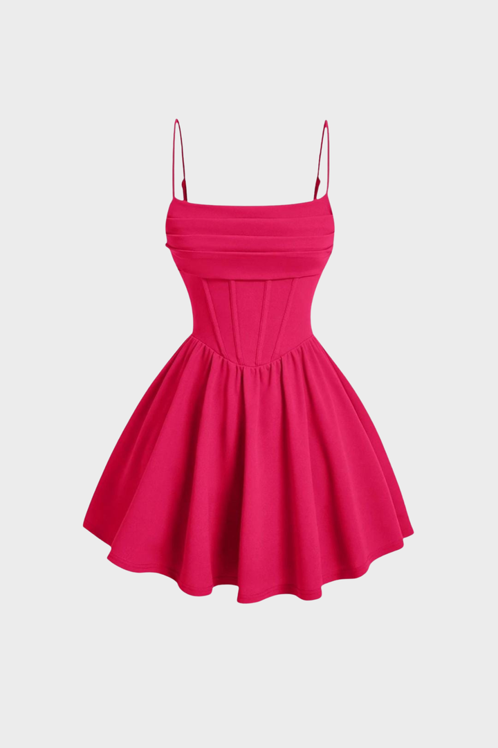 Women's Beatrix Corset Dress in Burgundy | Invictora.com