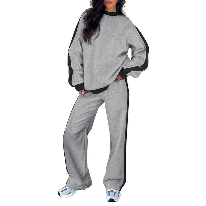 Women's Two-Piece Set – Striped Two-Piece Lounge Set