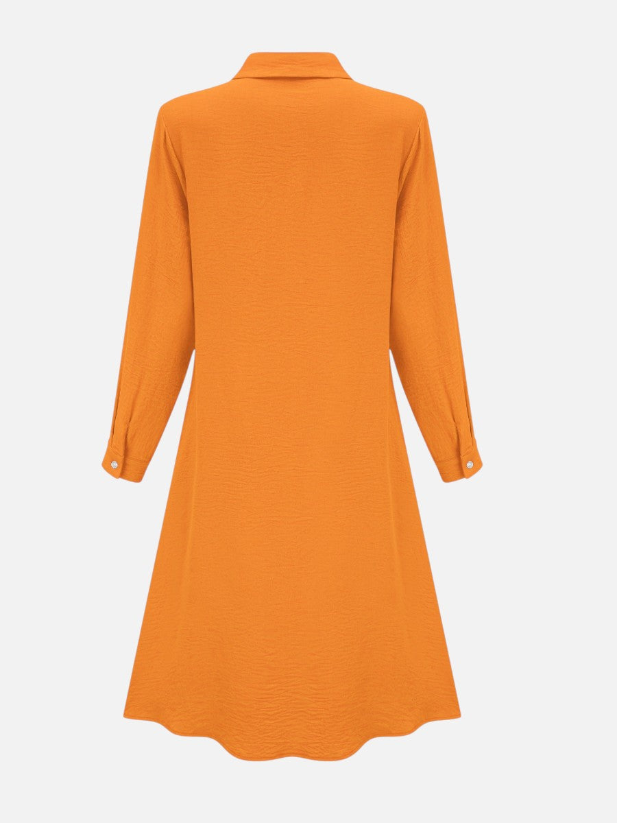 Women's Button Front Midi Shirt Dress - Relaxed Flattering Fit product image | Invictora.com